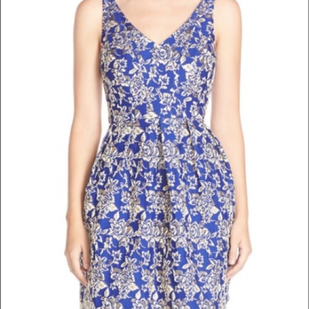 Blue and Gold Kaya and Sloan dress (MEDIUM)